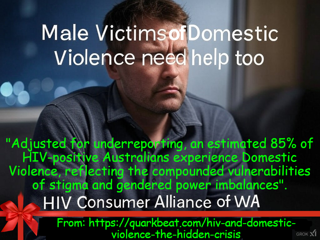 Adjusted for underreporting, an estimated 85% of HIV-positive Australians experience Domestic Violence